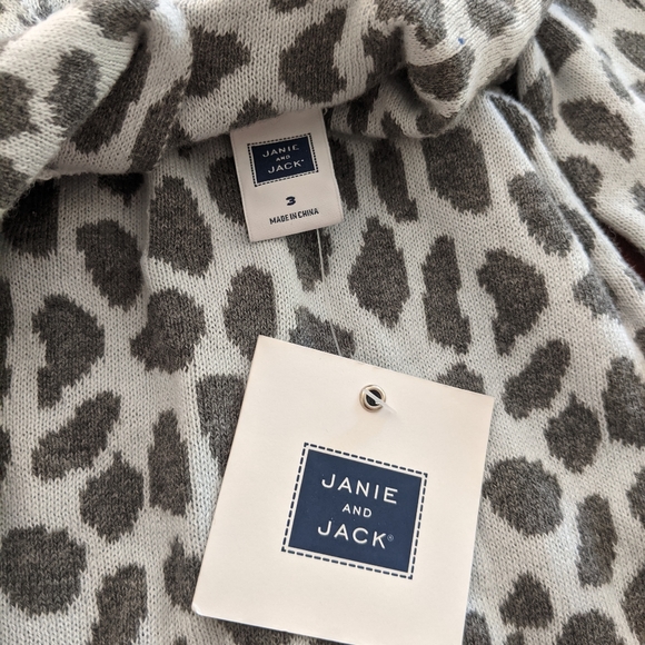 NWT Janie & Jack Leopard Sweater | Size 3 - Picture 5 of 6